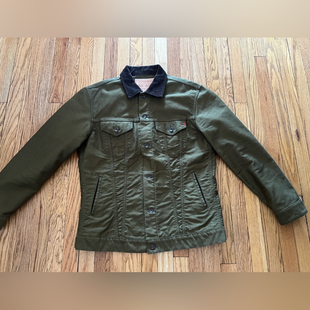 Iron Heart IH-526-ODG Type 3 Jacket Olive with Brown Collar size 48